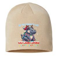 Moo Deng On The List Of Naughty And I Regret Nothing Xmas Sustainable Beanie
