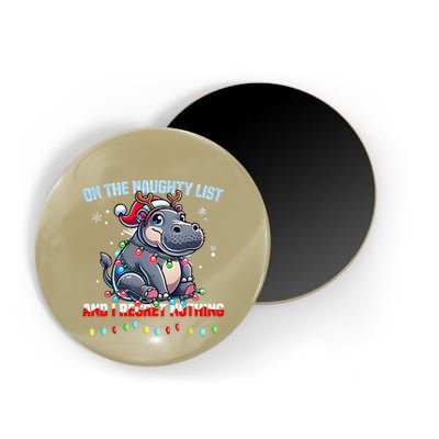 Moo Deng On The List Of Naughty And I Regret Nothing Xmas Magnet