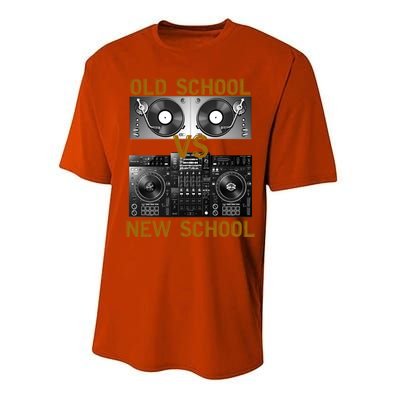 Music Djs Old School Vs New School Turntable Dj Equipt Cute Gift Performance Sprint T-Shirt