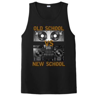 Music Djs Old School Vs New School Turntable Dj Equipt Cute Gift PosiCharge Competitor Tank