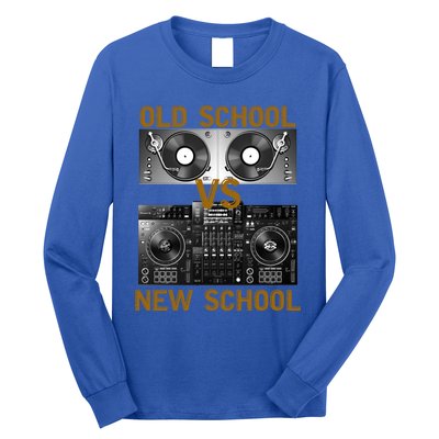 Music Djs Old School Vs New School Turntable Dj Equipt Cute Gift Long Sleeve Shirt