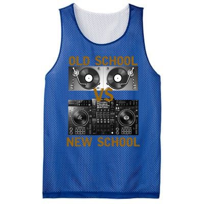 Music Djs Old School Vs New School Turntable Dj Equipt Cute Gift Mesh Reversible Basketball Jersey Tank