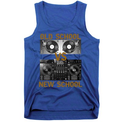 Music Djs Old School Vs New School Turntable Dj Equipt Cute Gift Tank Top