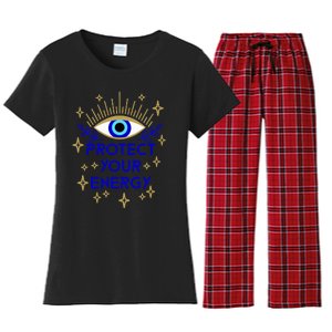 Mal De Ojo Evil Eye Protect Your Energy Women's Flannel Pajama Set