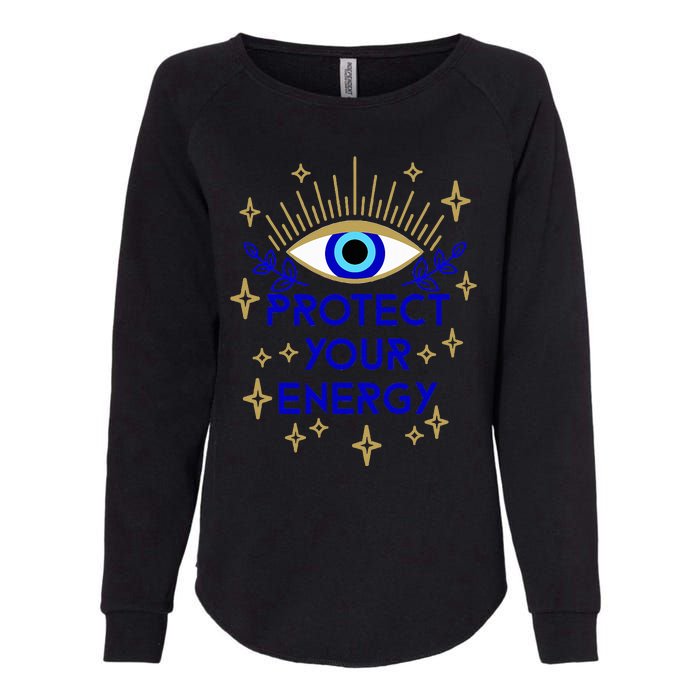 Mal De Ojo Evil Eye Protect Your Energy Womens California Wash Sweatshirt