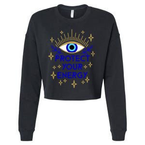 Mal De Ojo Evil Eye Protect Your Energy Cropped Pullover Crew