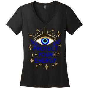 Mal De Ojo Evil Eye Protect Your Energy Women's V-Neck T-Shirt