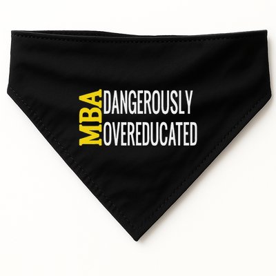 Mba Dangerously Overeducated Student Graduation Gift USA-Made Doggie Bandana