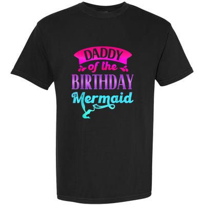 Men Daddy Of The Birthday Mermaid Ocean Party For Men Garment-Dyed Heavyweight T-Shirt