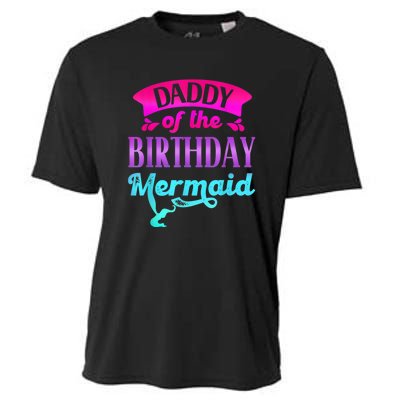 Men Daddy Of The Birthday Mermaid Ocean Party For Men Cooling Performance Crew T-Shirt