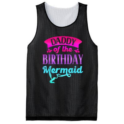 Men Daddy Of The Birthday Mermaid Ocean Party For Men Mesh Reversible Basketball Jersey Tank