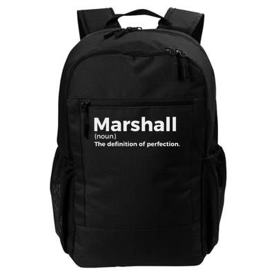 Marshall Definition Of Perfection Funny Marshall Daily Commute Backpack