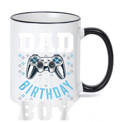 Men Dad Of The Birthday Boy Matching Video Gamer Birthday Party 11oz Black Color Changing Mug