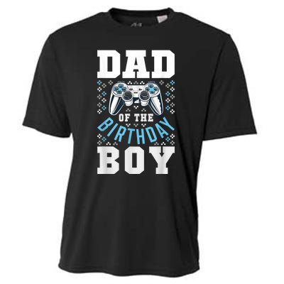 Men Dad Of The Birthday Boy Matching Video Gamer Birthday Party Cooling Performance Crew T-Shirt