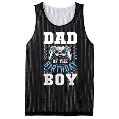 Men Dad Of The Birthday Boy Matching Video Gamer Birthday Party Mesh Reversible Basketball Jersey Tank