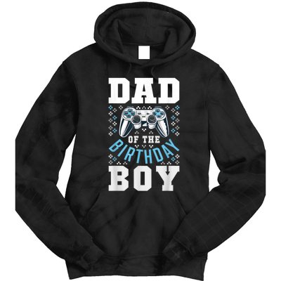 Men Dad Of The Birthday Boy Matching Video Gamer Birthday Party Tie Dye Hoodie