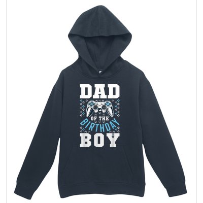 Men Dad Of The Birthday Boy Matching Video Gamer Birthday Party Urban Pullover Hoodie