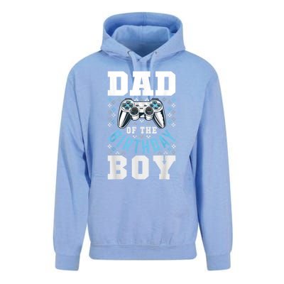 Men Dad Of The Birthday Boy Matching Video Gamer Birthday Party Unisex Surf Hoodie