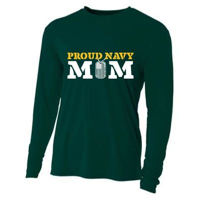 Memorial Day Proud Nav'y Mom Cooling Performance Long Sleeve Crew