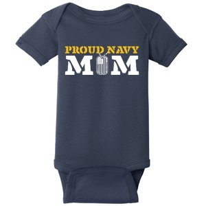 Memorial Day Proud Nav'y Mom Baby Bodysuit