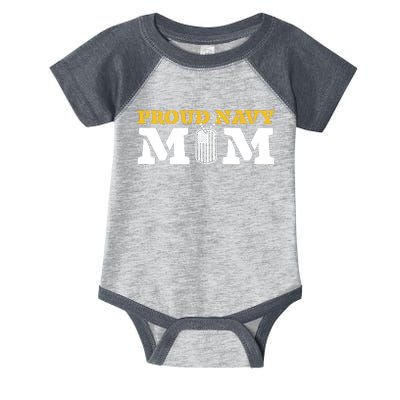 Memorial Day Proud Nav'y Mom Infant Baby Jersey Bodysuit