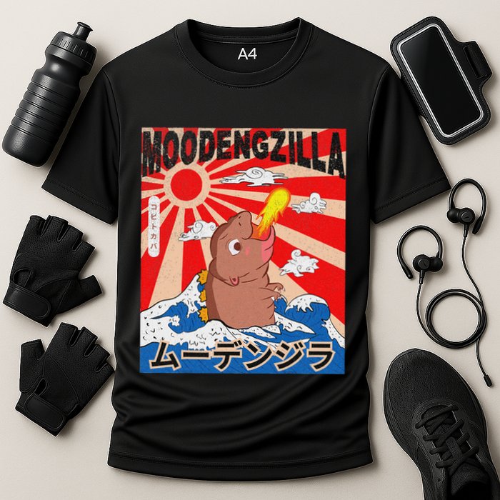 Moo Deng Pygmy Hippopotamus Funny Moodengzilla Performance Shirt
