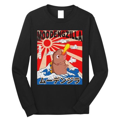 Moo Deng Pygmy Hippopotamus Funny Moodengzilla Long Sleeve Shirt