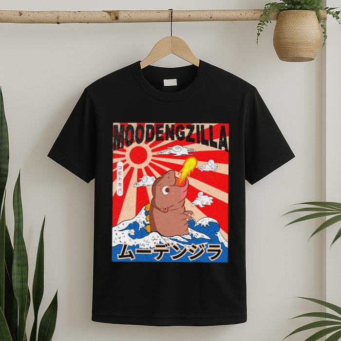 Moo Deng Pygmy Hippopotamus Funny Moodengzilla T-Shirt