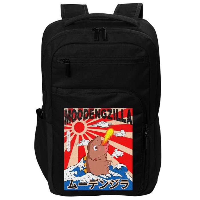 Moo Deng Pygmy Hippopotamus Funny Moodengzilla Impact Tech Backpack