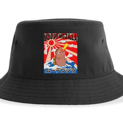 Moo Deng Pygmy Hippopotamus Funny Moodengzilla Sustainable Bucket Hat