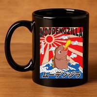 Moo Deng Pygmy Hippopotamus Funny Moodengzilla 11oz C Handle Ceramic Mug