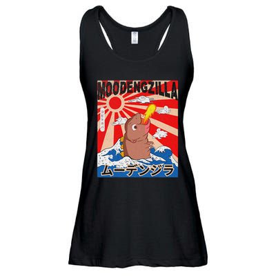 Moo Deng Pygmy Hippopotamus Funny Moodengzilla Ladies Essential Flowy Tank