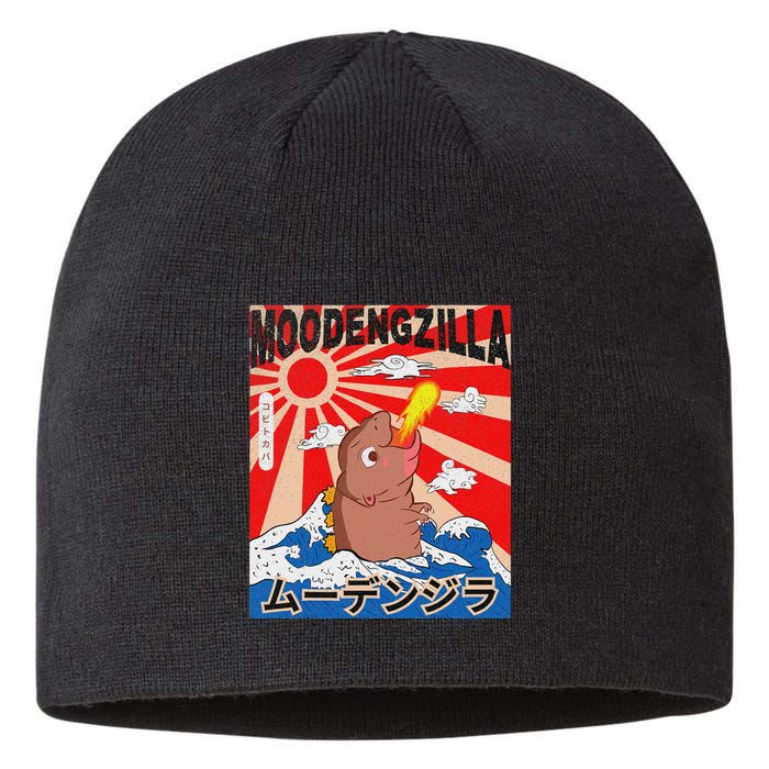 Moo Deng Pygmy Hippopotamus Funny Moodengzilla Sustainable Beanie