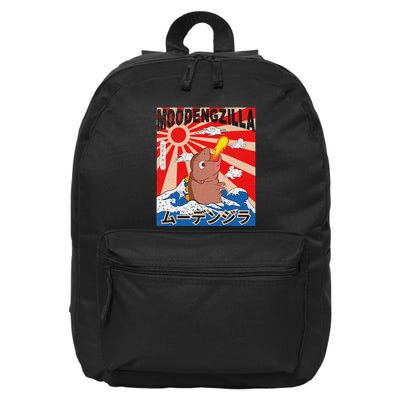 Moo Deng Pygmy Hippopotamus Funny Moodengzilla 16 in Basic Backpack