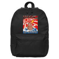 Moo Deng Pygmy Hippopotamus Funny Moodengzilla 16 in Basic Backpack