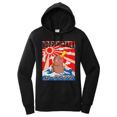 Moo Deng Pygmy Hippopotamus Funny Moodengzilla Women's Pullover Hoodie
