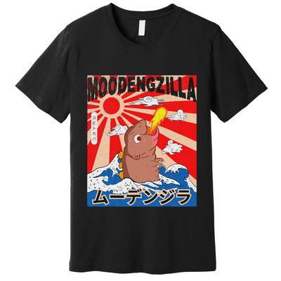 Moo Deng Pygmy Hippopotamus Funny Moodengzilla Premium T-Shirt
