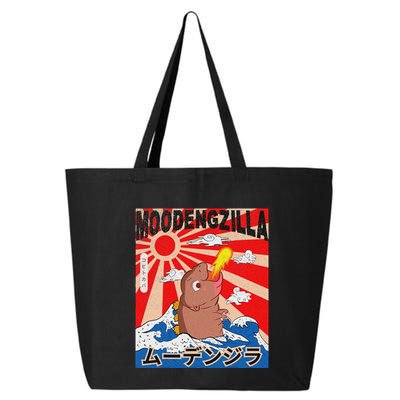 Moo Deng Pygmy Hippopotamus Funny Moodengzilla 25L Jumbo Tote