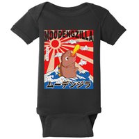 Moo Deng Pygmy Hippopotamus Funny Moodengzilla Baby Bodysuit