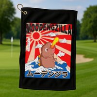 Moo Deng Pygmy Hippopotamus Funny Moodengzilla Golf Towel