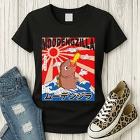 Moo Deng Pygmy Hippopotamus Funny Moodengzilla Womens T-Shirt