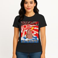 Moo Deng Pygmy Hippopotamus Funny Moodengzilla Womens T-Shirt