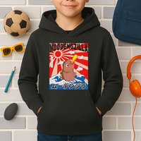 Moo Deng Pygmy Hippopotamus Funny Moodengzilla Kids Hoodie
