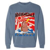 Moo Deng Pygmy Hippopotamus Funny Moodengzilla Garment-Dyed Sweatshirt