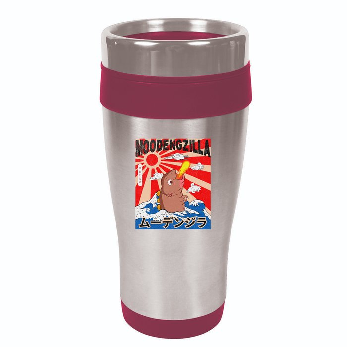 Moo Deng Pygmy Hippopotamus Funny Moodengzilla 16oz Travel Tumbler