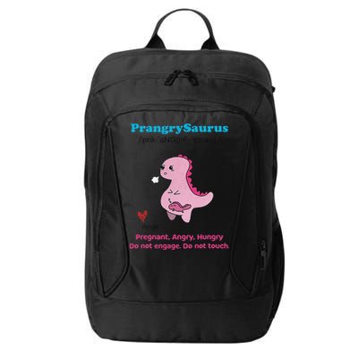 Mother's Day Pregnant Mom Prangrysaurus Pregnancy Surprise City Backpack