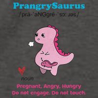 Mother's Day Pregnant Mom Prangrysaurus Pregnancy Surprise Vector Backpack