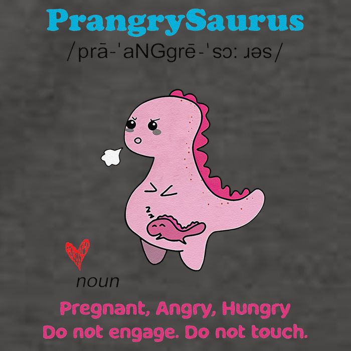 Mother's Day Pregnant Mom Prangrysaurus Pregnancy Surprise Vector Backpack