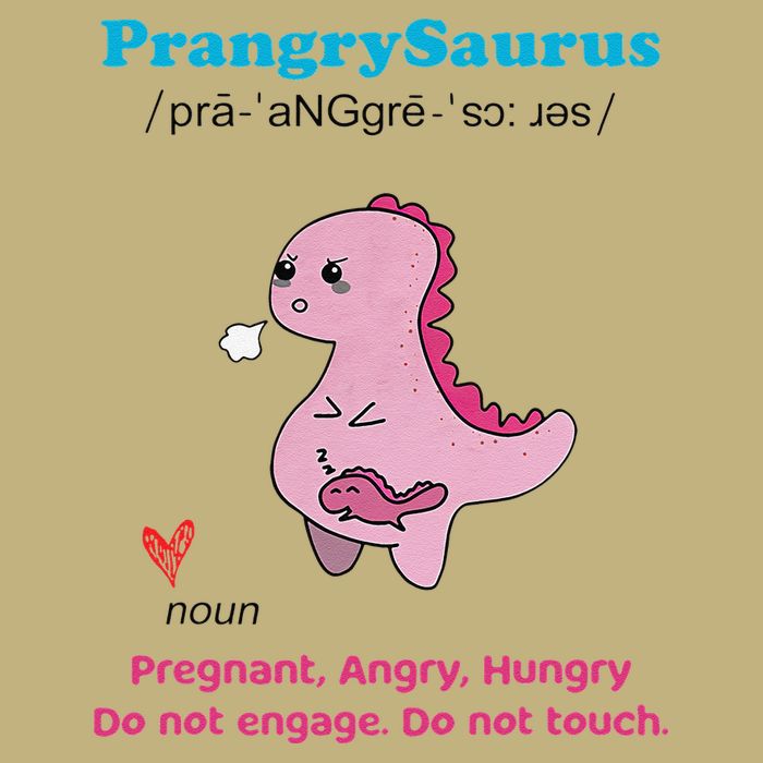 Mother's Day Pregnant Mom Prangrysaurus Pregnancy Surprise Cooling Performance Crew T-Shirt