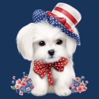 Maltese Dog Puppy USA Flag American Dogs Patriotic 4th Of July Sweatshirt